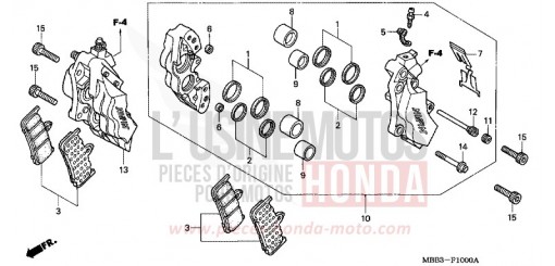 FRONT BRAKE CALIPER VTR1000FV de 1997